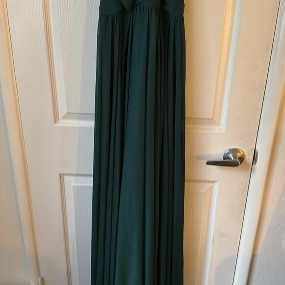 David's Bridal Celebrate DB Studio High-Neck Mesh Dress Juniper Green size 4 NWT - Picture 5 of 11